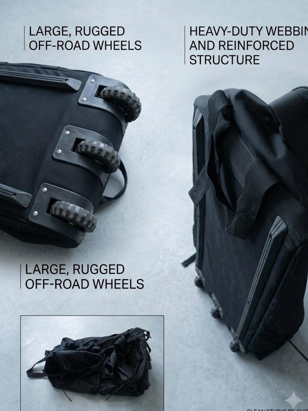 Black Travel Duffel Bag - Unbranded